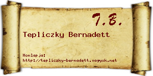Tepliczky Bernadett névjegykártya