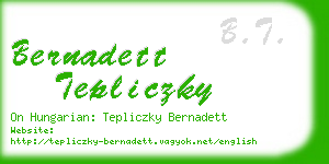 bernadett tepliczky business card